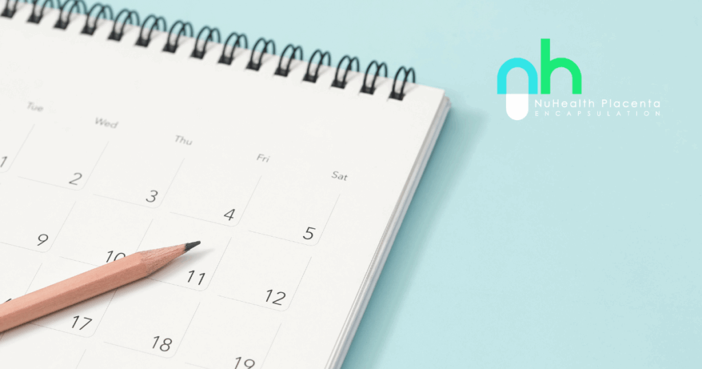 “Happy mom planning placenta encapsulation early in pregnancy” “Satisfied mother holding capsules from placenta encapsulation” “Woman smiling postpartum after early capsule booking”