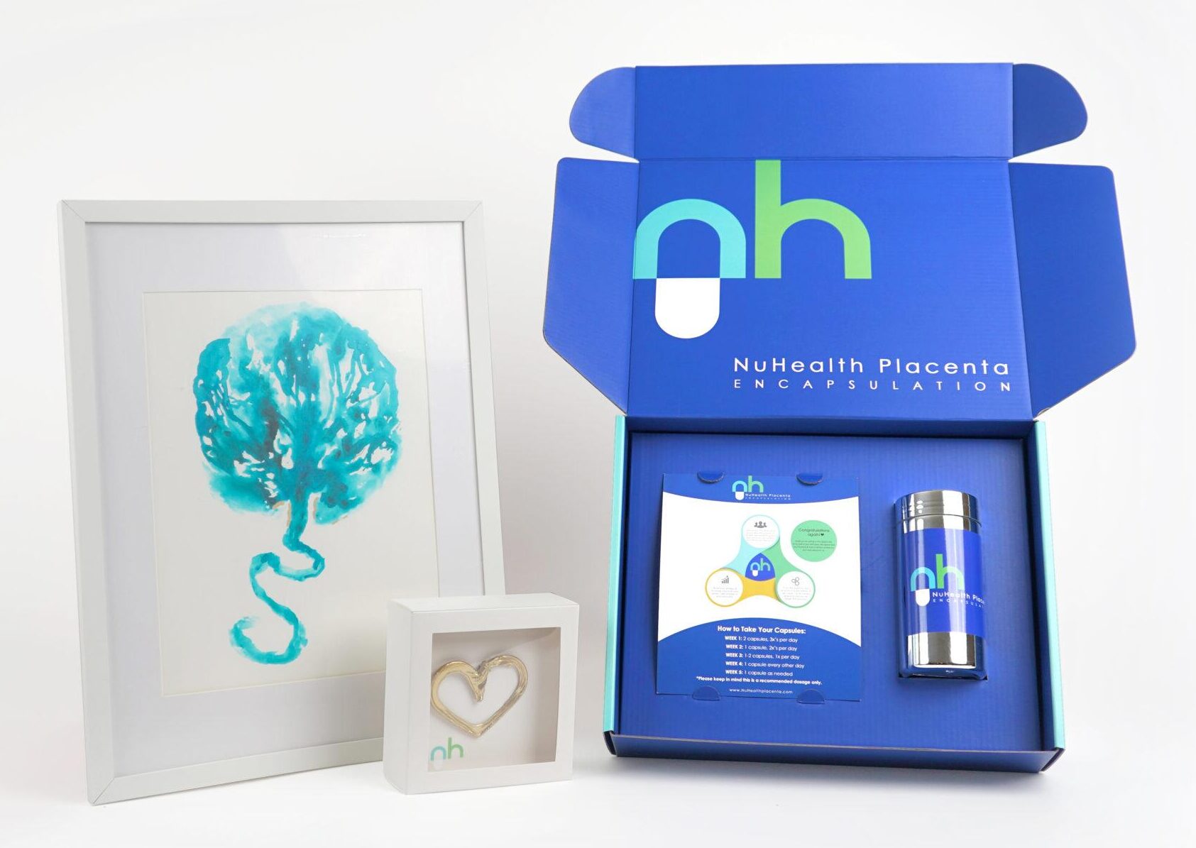 Ultimate Placenta Encapsulation Keepsake Package – cord keepsake and placenta print | NuHealth